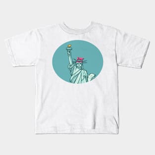 Lady Liberty P Hat Kids T-Shirt